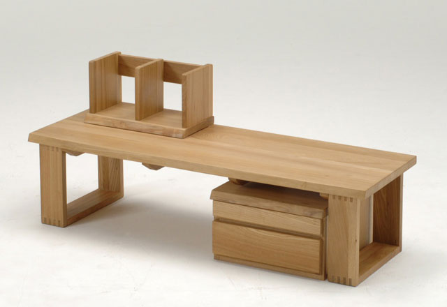 古彩 無垢天然木 デスク 幅130奥行60 ① 【公式通販】